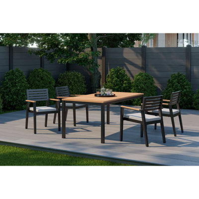Outdoor Furniture Rhodes 5 Piece Dining Set with 72 in. Table