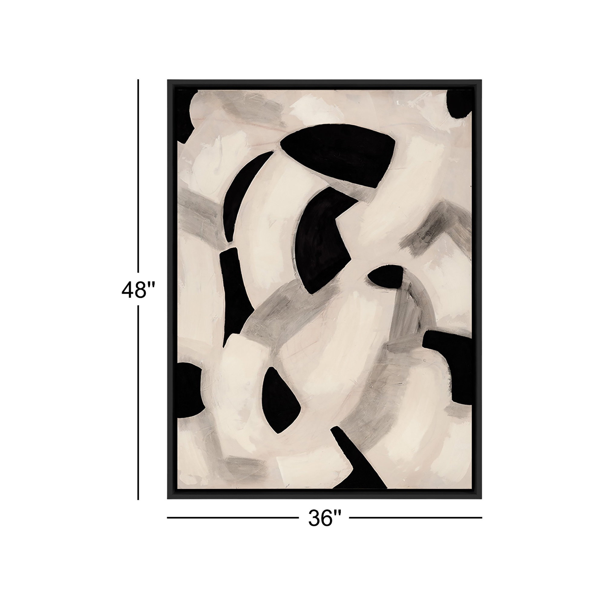Totem by Jess Engle, Black Maple Framed, 48" H x 36" W