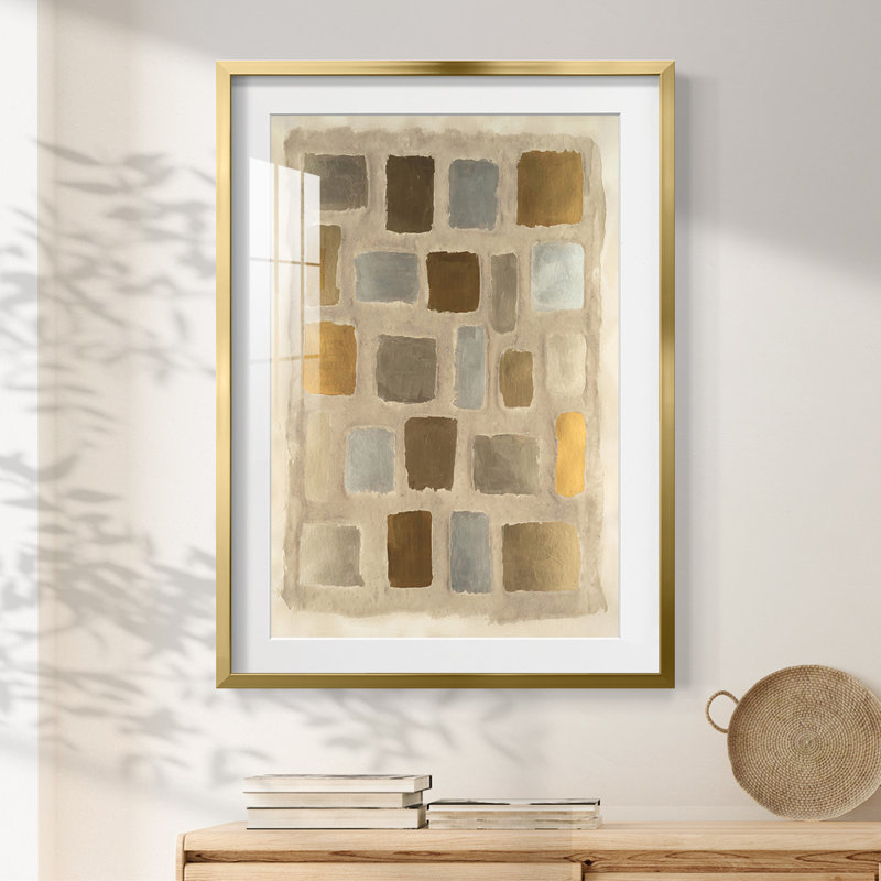 Sand Shaped II -Framed Print, 28.5" H x 20.5" W, Gold