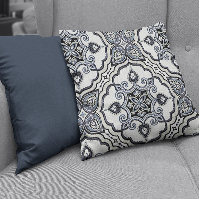 Abbeyshea Canasta Woven Jacquard Fabric By The Yard, Indigo