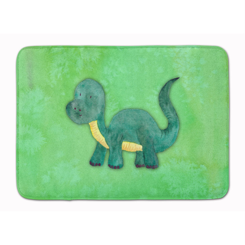 Tapis pour salle de bain en mousse à mémoire brontosaurus aquarelle Harris