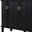 Armoire simple et simple en placage de bois massif Fraxinus Mandschuric avec trois portes en acacia massif, réglable