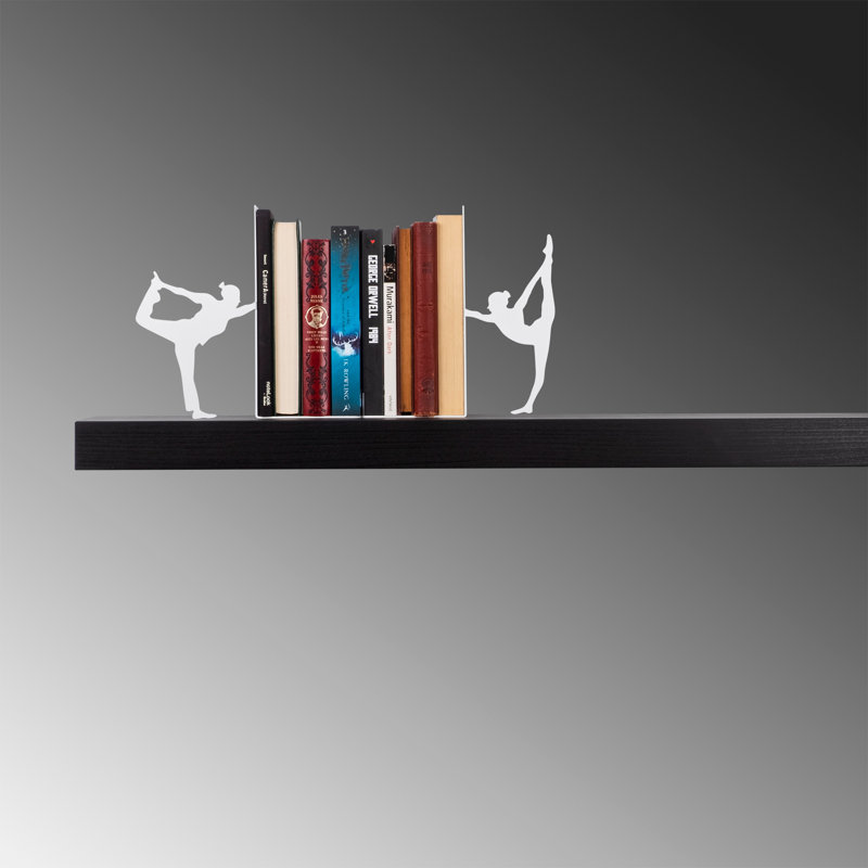 Serre-livres en métal, Blanc