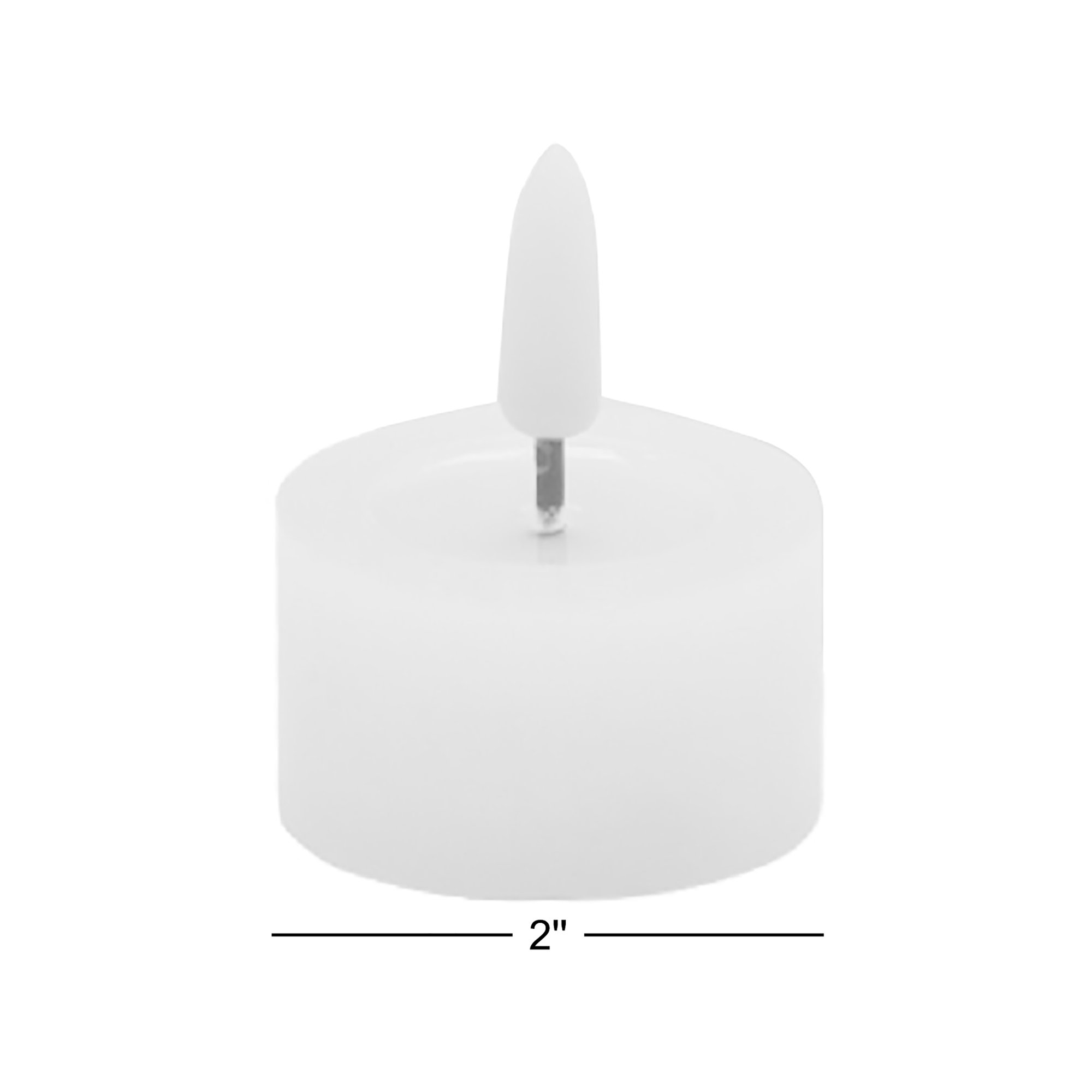 Set Of 4 White Flameless Tealight Candles