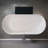 63" Freestanding Solid Surface Soaking Bathtub, Luxury Engineered Stone Resin, Comfortable Design, Overflow And Pop - Up Drain, Modern Aesthetic For Bathroom Redesign