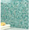 Carreau de mosaïque en verre à bord droit pour piscine 0,9 po x 0,9 po