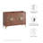 Modway 47" Double Bathroom Vanity Base Only in Brown