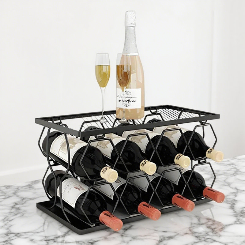 Ebern Designs Collapsible Stackable Metal Wine Rack - Wayfair Canada