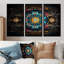 «Cosmic Unity Mystic Star - Boho Mandala», ensemble de reproductions d'art mural-108309415-108309409