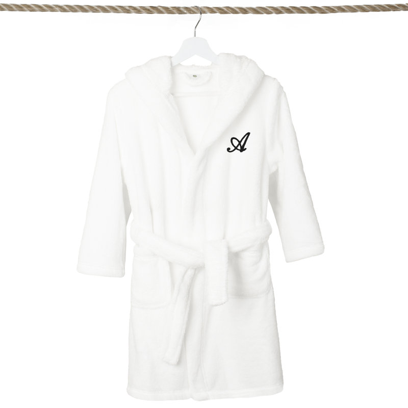 Peignoir à capuche double 100% polyester personnalisé, M, A