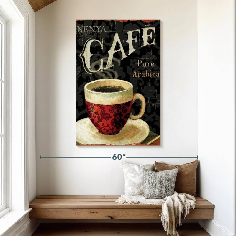 Le café du jour chez Yarlin I, H 48 po x l 32 po