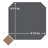 Vaudeville Octagon Antracita W/Taco 7-7/8 In. X 7-7/8 In. Porcelain Floor And Wall Tile-112730103
