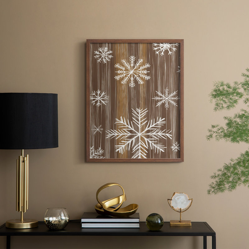 «Christmas Holiday Art XXI», reproduction encadrée - bois massif