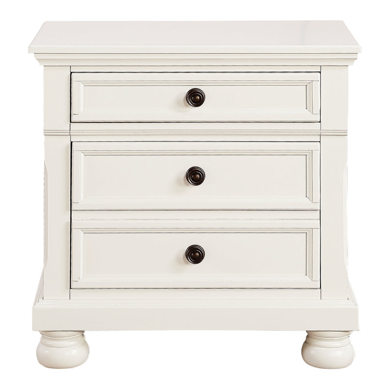Table de chevet Sorah, Blanc