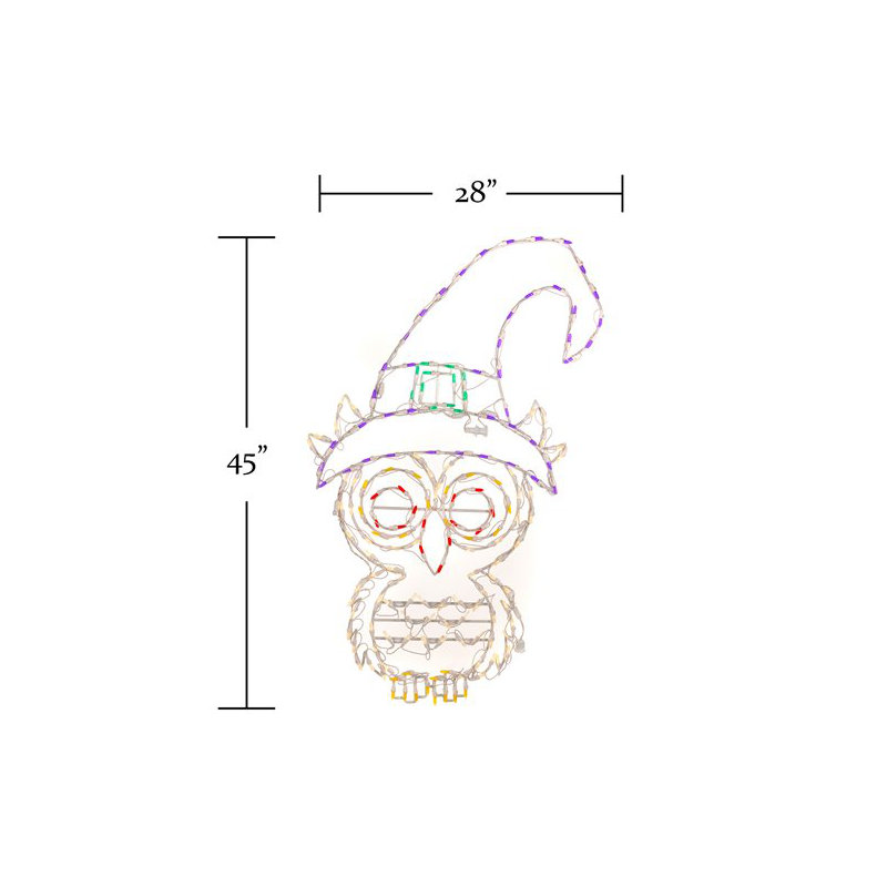 Figurine lumineuse Witch Owl