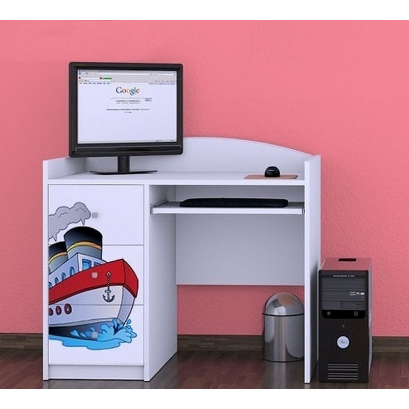 Ridge 100cm Computer Desk, White