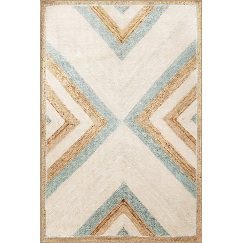 Tapis en polypropylène à motif géométrique Niell, Rectangle 3 pi 3 po x 4 pi 11 po