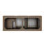 Meuble-lavabo double 60 po Portland noyer blanchi avec chargeur sans fil FreePower-2025598265