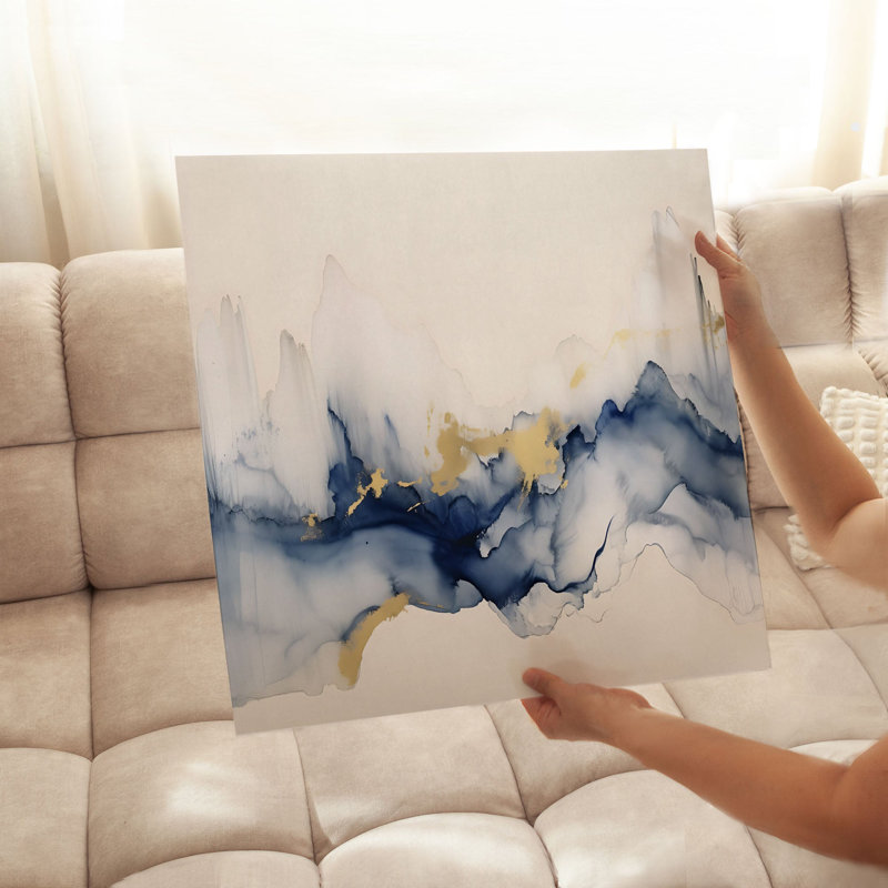 Abstract Waves II Modern Unframed Art Print, 12" H x 12" W