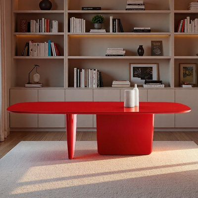 Solid wood desk for office/meeting room-red