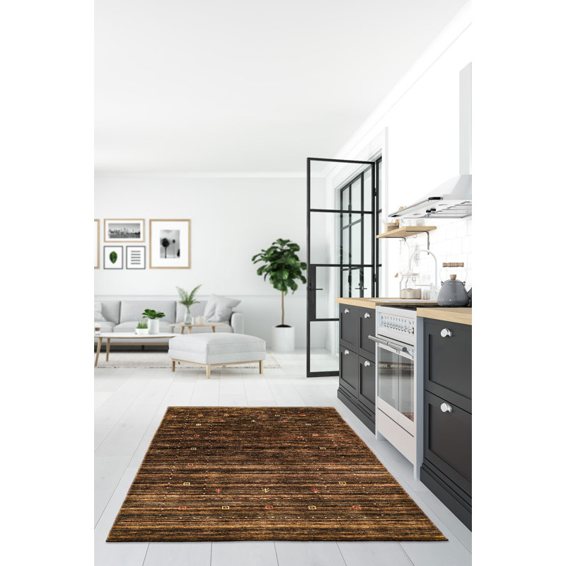 Kashkuli Gabbeh Brown Rug 5'0" x 7'9"