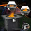 Table de foyer d'extérieur au propane en acier H 25 po x l 32 po Izah