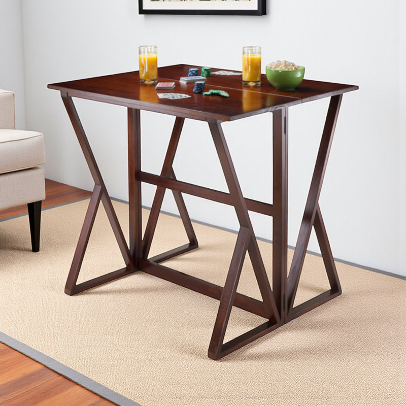 Ensemble de salle à manger 3 pièces Zachariah en bois massif brun noyer, H 36,22 po x l 39,37 po x P 31,23 po