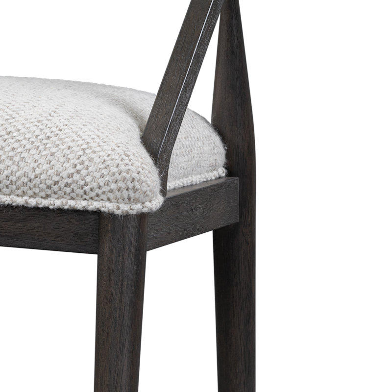 Hollister Upholstred Counter Stool Frothed Latte Performance Fabric, Counter Stool (26" Seat Height)