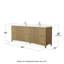 Palmilla 84" Freestanding Double Bathroom Vanity with Quartz Top-341233141-444621352-444621358