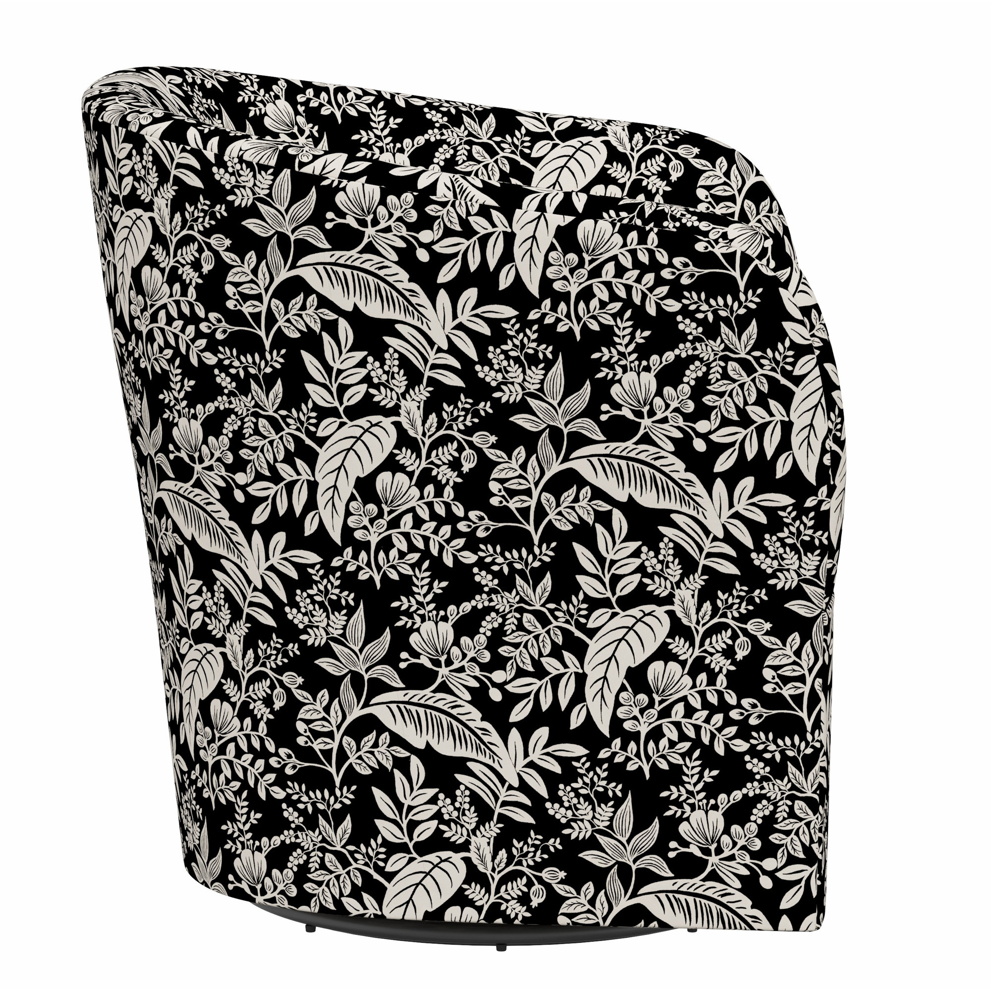 Pembroke Swivel Chair, Rpc Canopy Black & Cream Linen