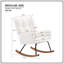 Chaise berçante rembourrée avec dossier haut Comfy
