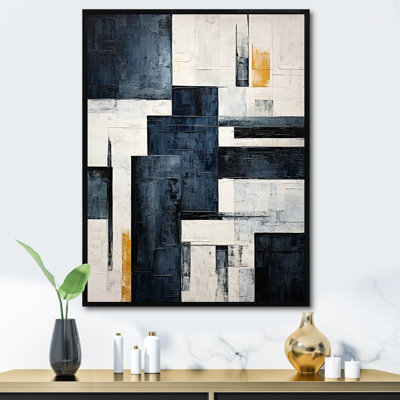 Indigo Illusion Abstract Shapes VI - Reproduction sur toile de formes abstraites
