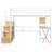 Metal Loft Bed with Built-in Work Station, Wardrobe, Storage Staircase and LED, White-1723304597