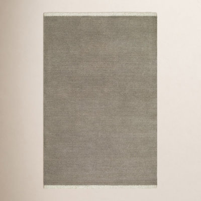 Clio Hand-Loomed Beige Wool Rug