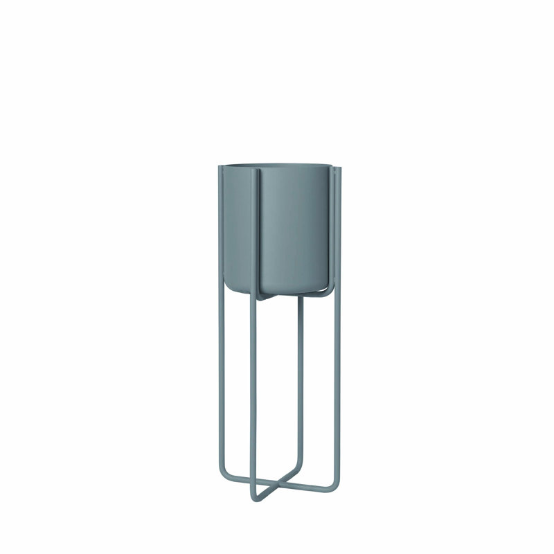Kena Large Steel Grey Round Plant Stand