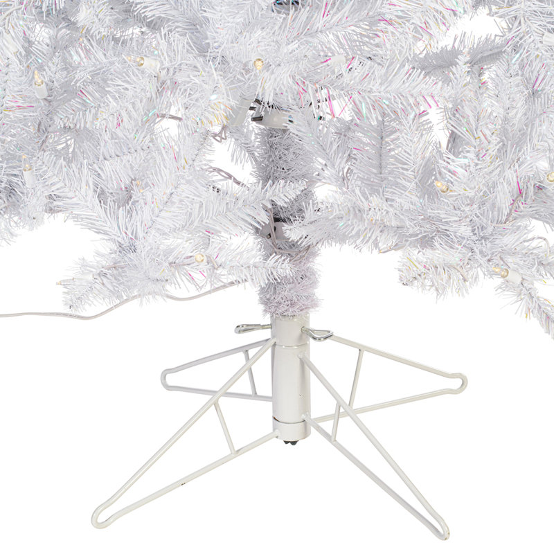Dilan Sparkle White Spruce Artificial Christmas Tree, 6.5' H, Pure White LED
