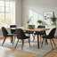 Ensemble de salle à manger 7 pièces à bords en bois 7 pièces avec chaises rembourrées 63 "-98181871-135100322-135100325