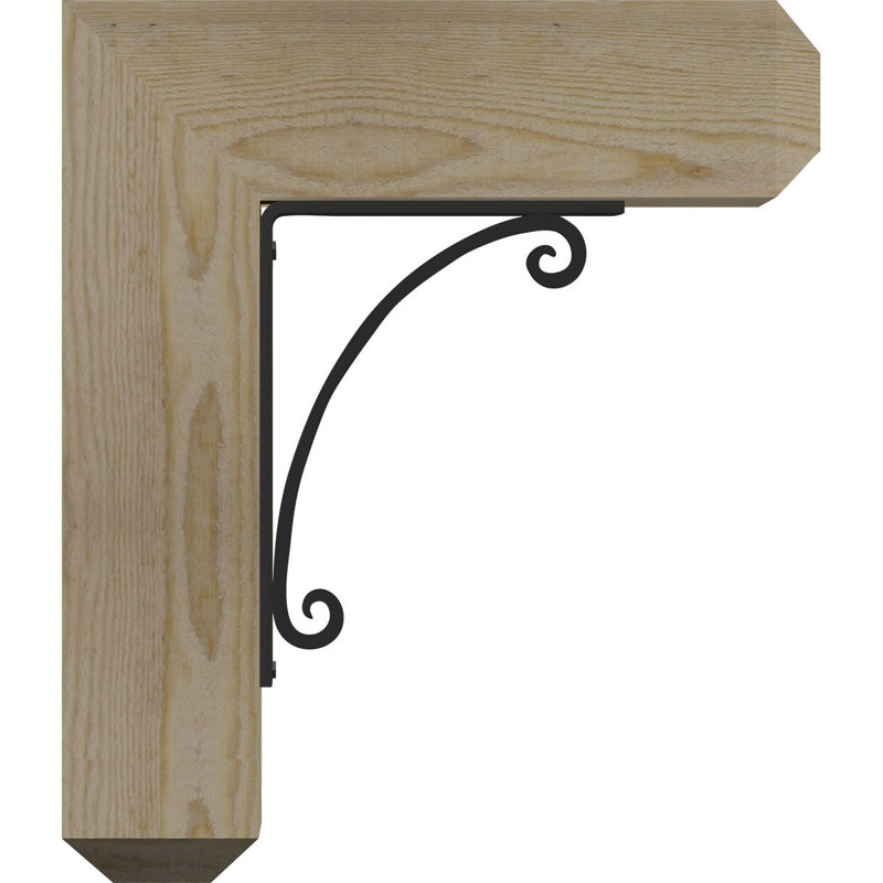 Support à fer simple 8 po Legacy, H 20 po x P 18 po, Sapin de Douglas l 3 1/2 po x T 4 po (lisse)
