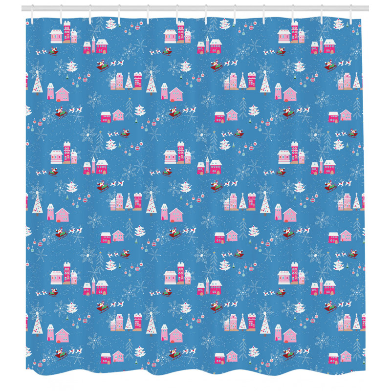 Ensemble de rideau de douche + crochets, H 70 po x l 69 po