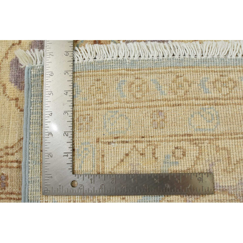 One-of-a-Kind Rectangle 8'2" X 10'1" New Age Wool Area Rug in Blue/Beige