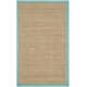 Auckland Bamboo Slat/Seagrass Natural/Teal Area Rug
