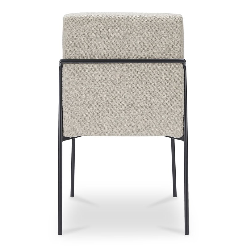 Danny Dining Chair Dark Brown Set of Two, Ivory