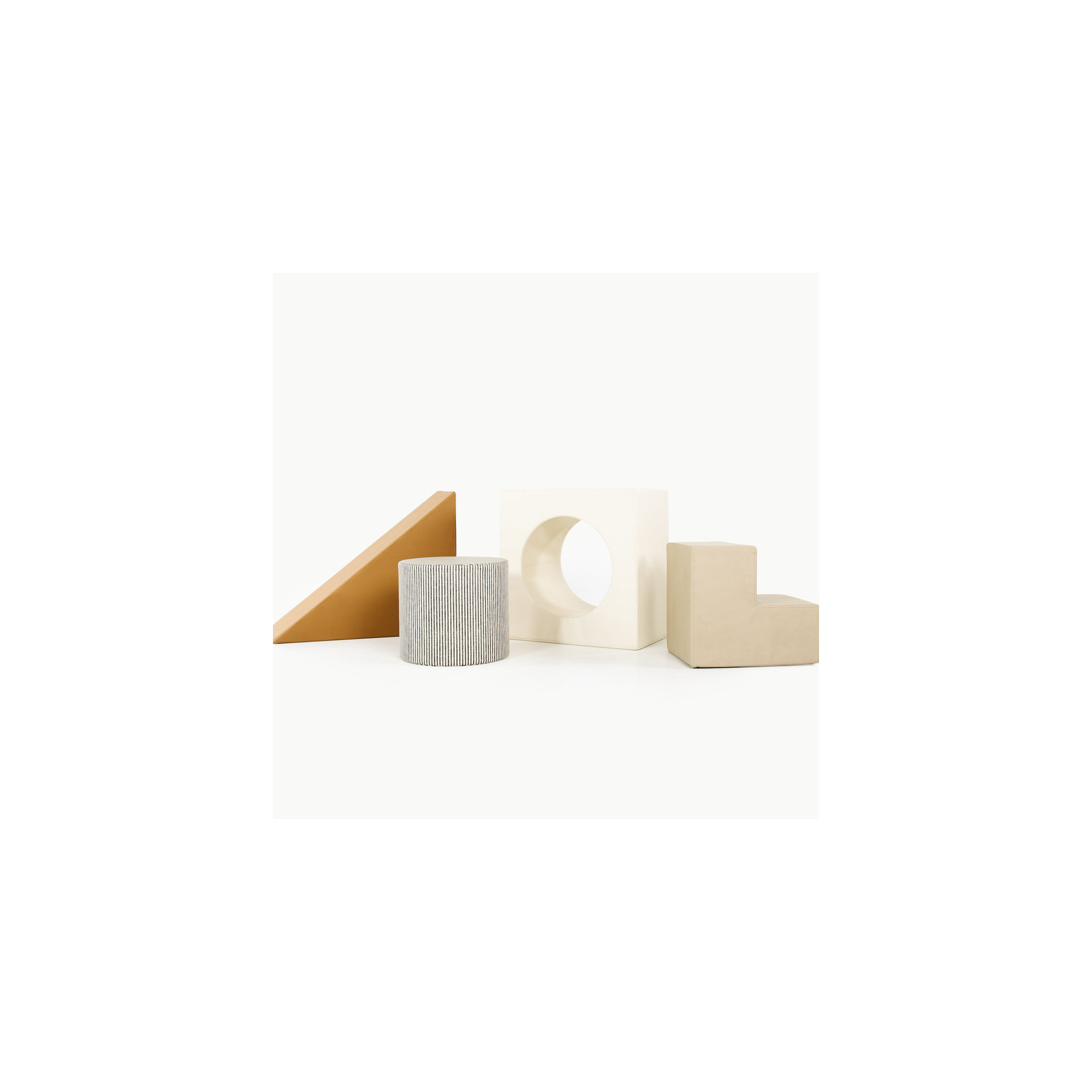 Gathre Block Playset, Ivory/Camel/Stone Stripe/Millet