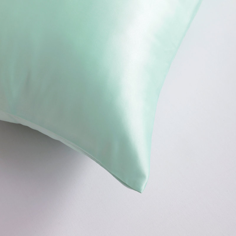 Satin Body Pillow Pillowcase, Hidden Zippered Pillow Cover, Slip Cooling - NTBAY, Cyan