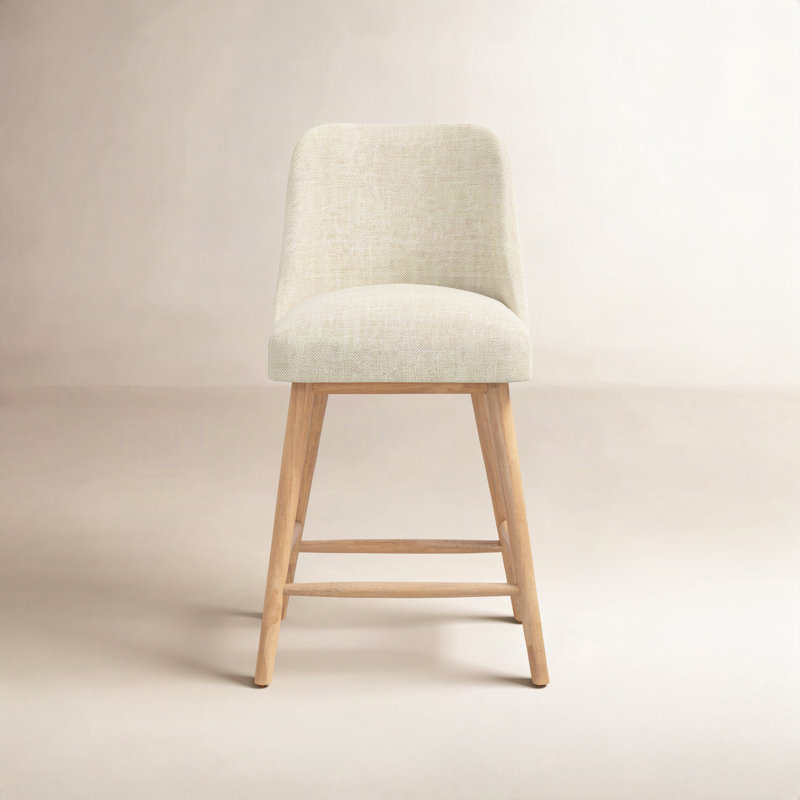 Tabouret de bar et de comptoir Gallie, Tabouret de comptoir (hauteur de siège de 27 po), Tweed Sustain® toile Milsap