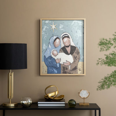 «A Silent Night I», reproduction encadrée - bois massif