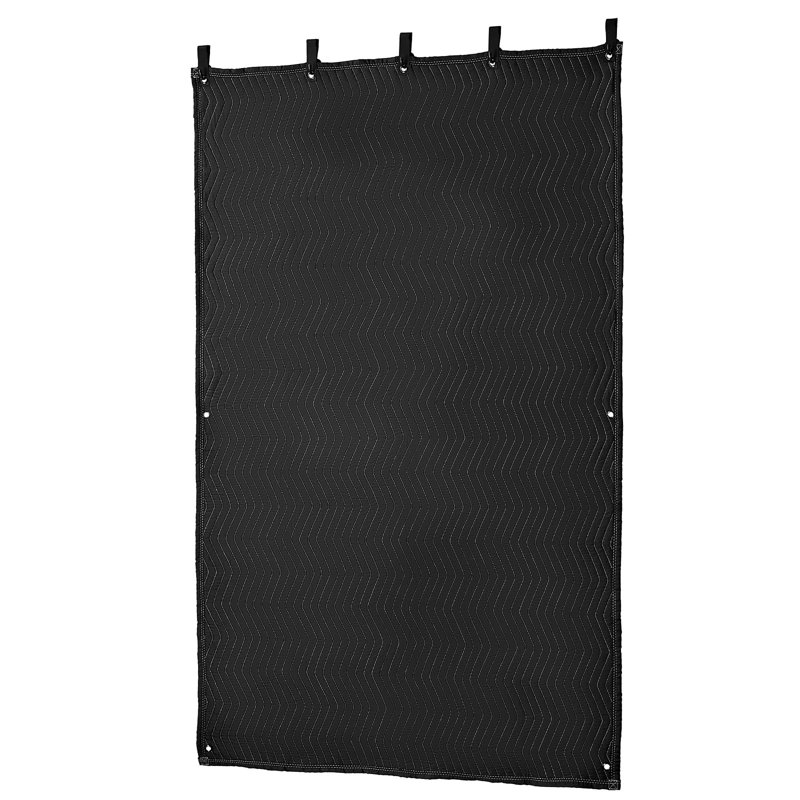 Sound Dampening Blankets, Soundproof Curtains with 80 x 48 in, Soundproof Blanket with Grommets, Studio Grommeted Blanket, for Window, Door, Light Blocker, Music Recording, Black