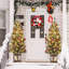 Arbre de Noël artificiel illuminé 4,5 pi avec aiguilles de pin, arbre de Noël pré-éclairé avec 108 lumières blanches chaudes, branches articulées et base rétro classique et élégante en pot, parfait pour un décor festif