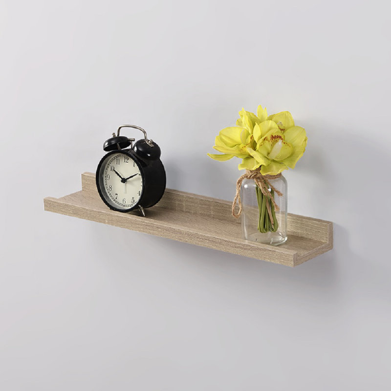 Ayrial 2 Piece Floating Shelf, Oak, 4cm H x 48cm W x 10cm D