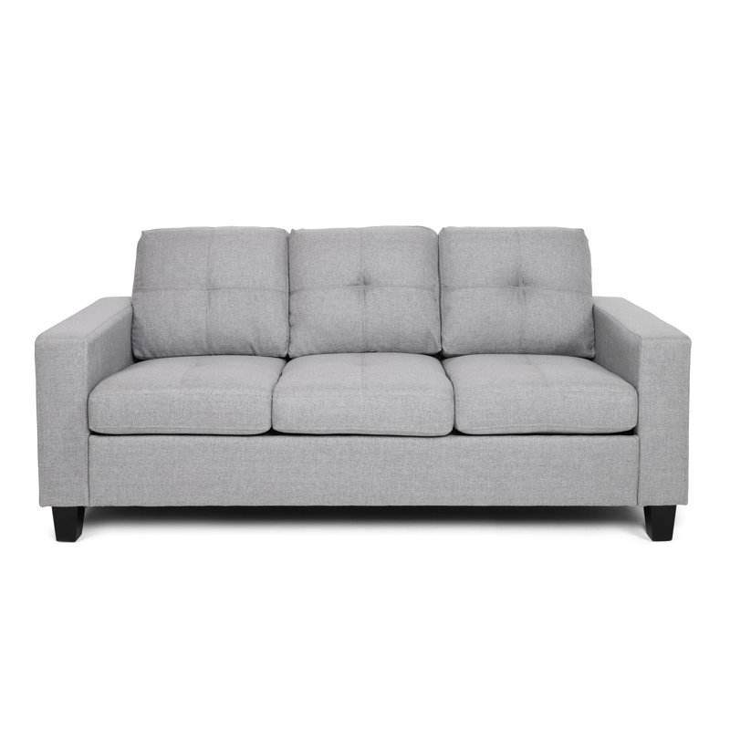 Three With Wood Legs - Grey Fabric Living Room Comfort Alluring Sitting Solution